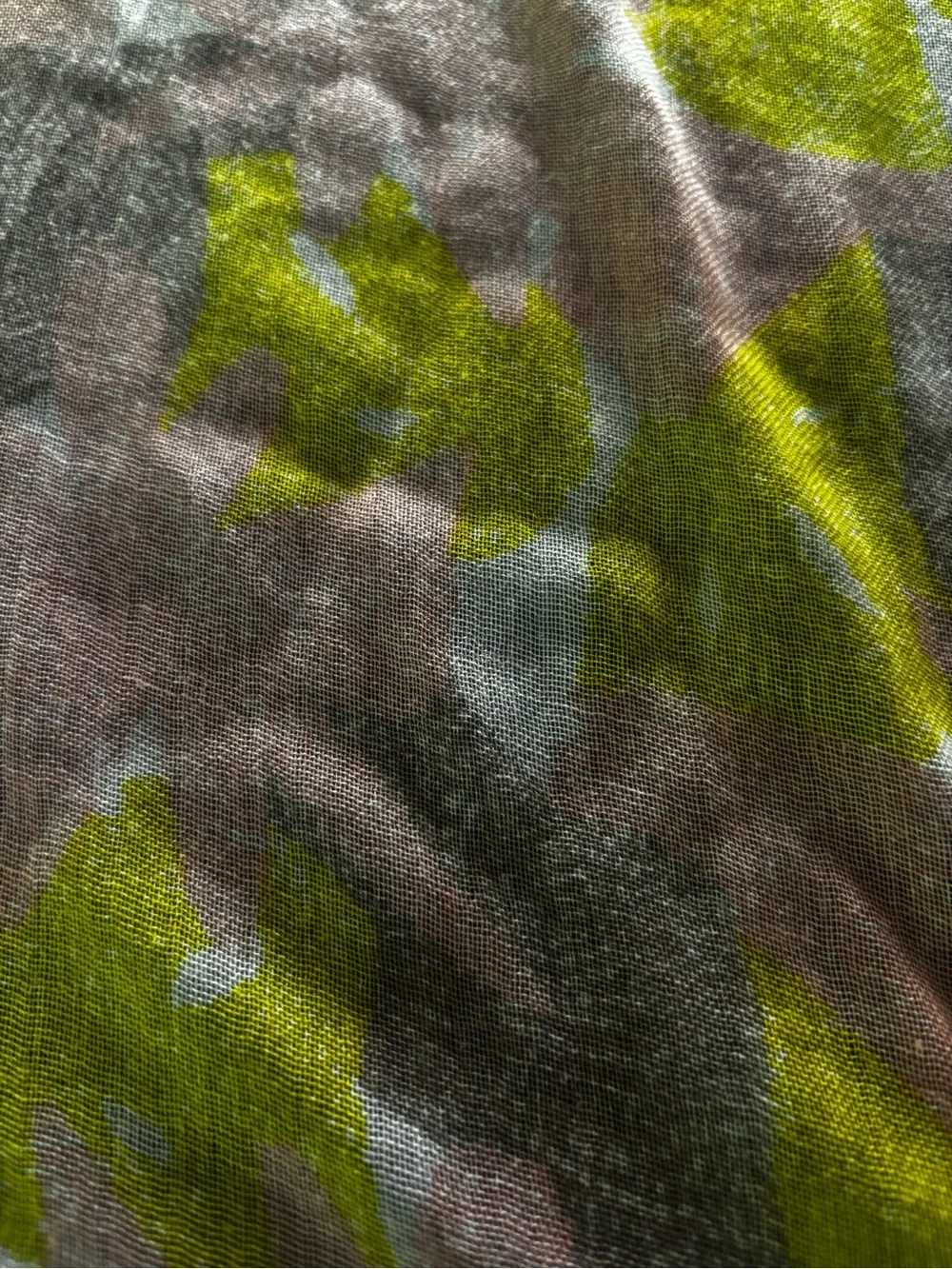 Lightweight Pink and Lime Floral Scarf - Women's Accessory